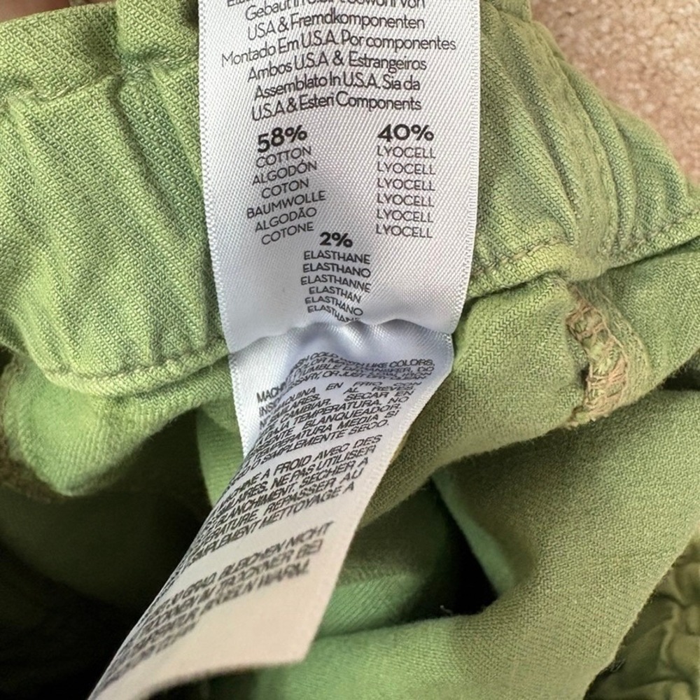 MOTHER The Springy Ankle Pants Women's 27 Green High Rise Utility Denim - Picture 14 of 14